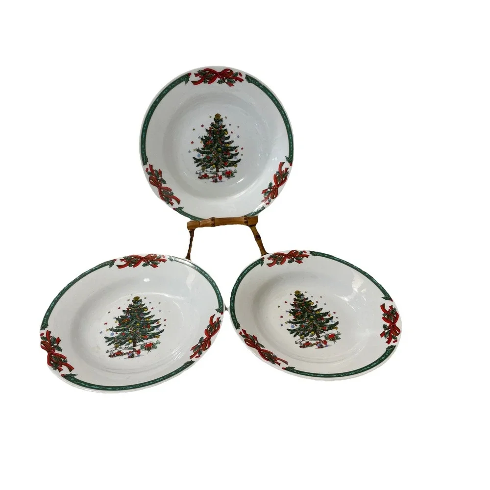 Christmas In The Park Soup Bowls Set Of Three 8 in